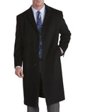Wool-Blend Top Coat, Black, Size 52 Reg U6138