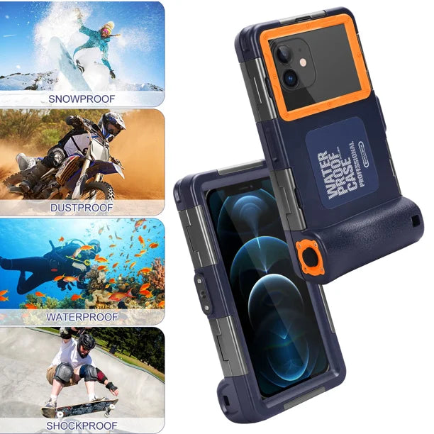 Waterproof Protective Case for Phones Up to 6.9 Inch with Lanyard B848337
