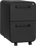 Black 2-Drawer Mobile File Cabinet A254079