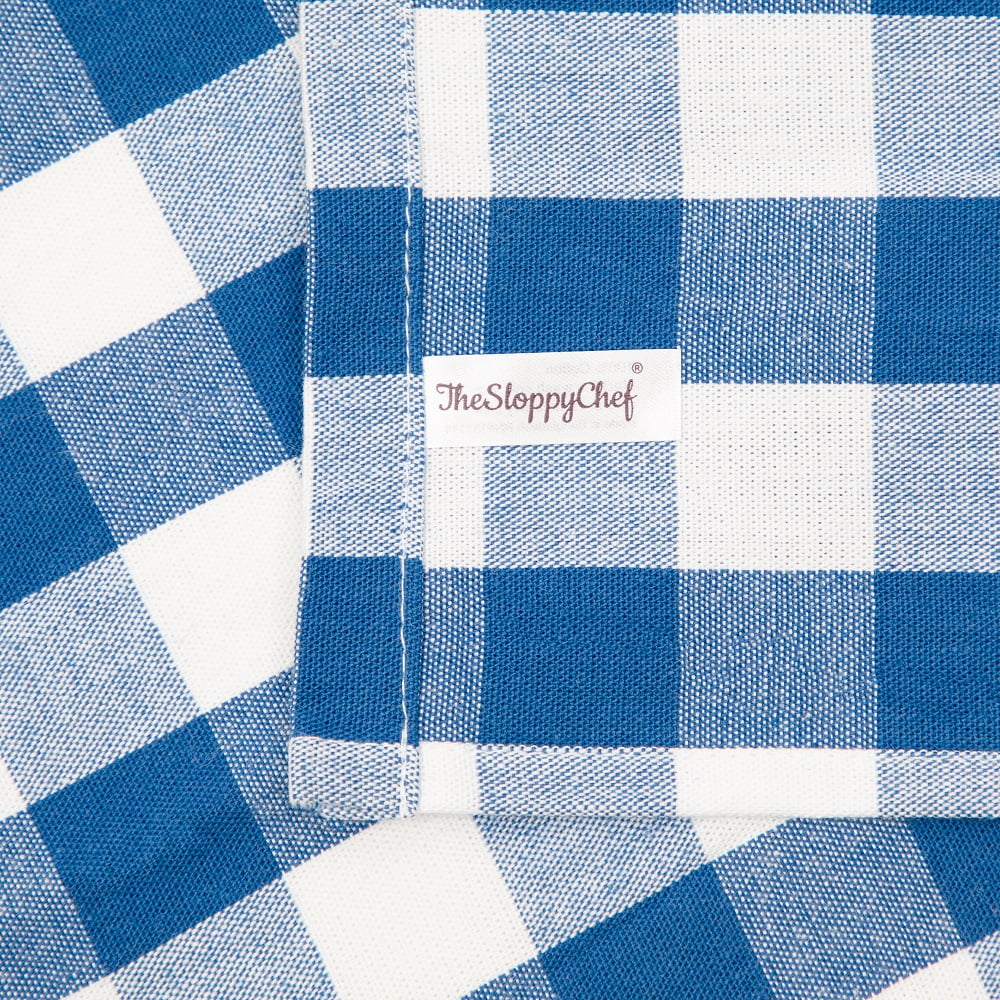 6 Pack Buffalo Plaid Kitchen Towels - 20 x 30 - Blue & White U384606