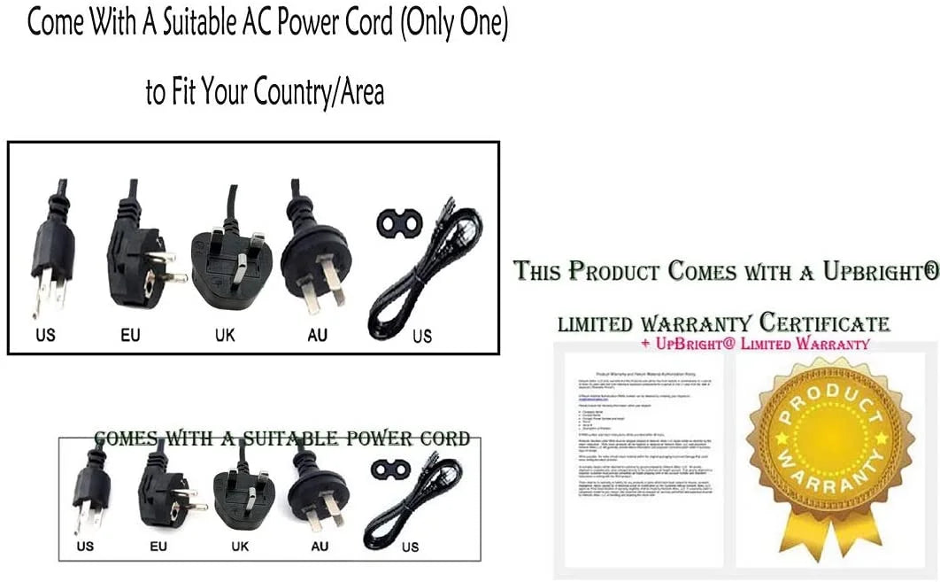 Stationary Bicycle Power Supply Cord Cable Charger M232712
