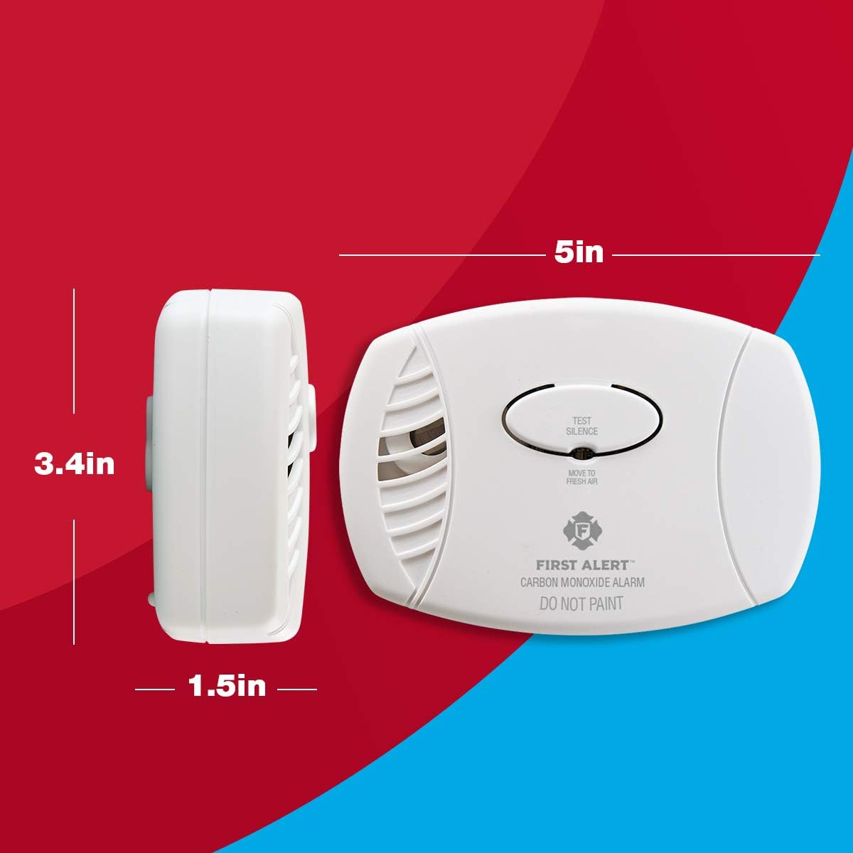 Carbon Monoxide Detector, Battery Operated, 6-Pack, White W29072