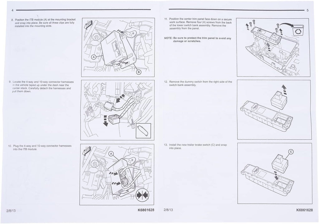 Integrated Electronic Trailer Brake Controller with Switch, Bracket, Module and Hardware Q197355