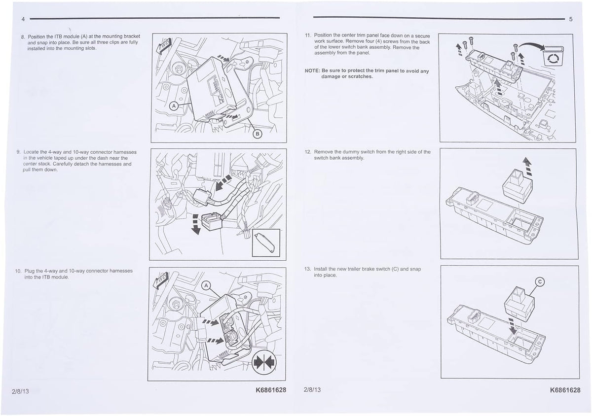 Integrated Electronic Trailer Brake Controller with Switch, Bracket, Module and Hardware Q197355