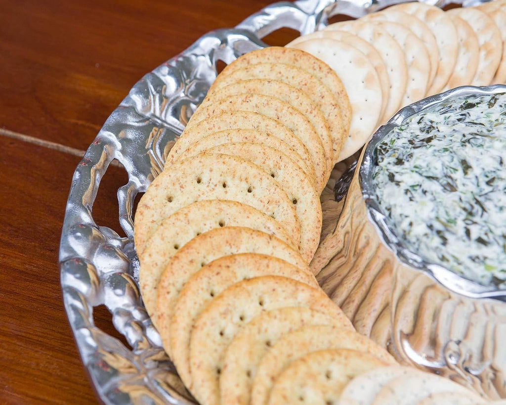 Metal Grape Chip and Dip Platter, 14 inch Diameter O256209