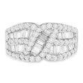 10K White Gold Diamond Knot Band P116891