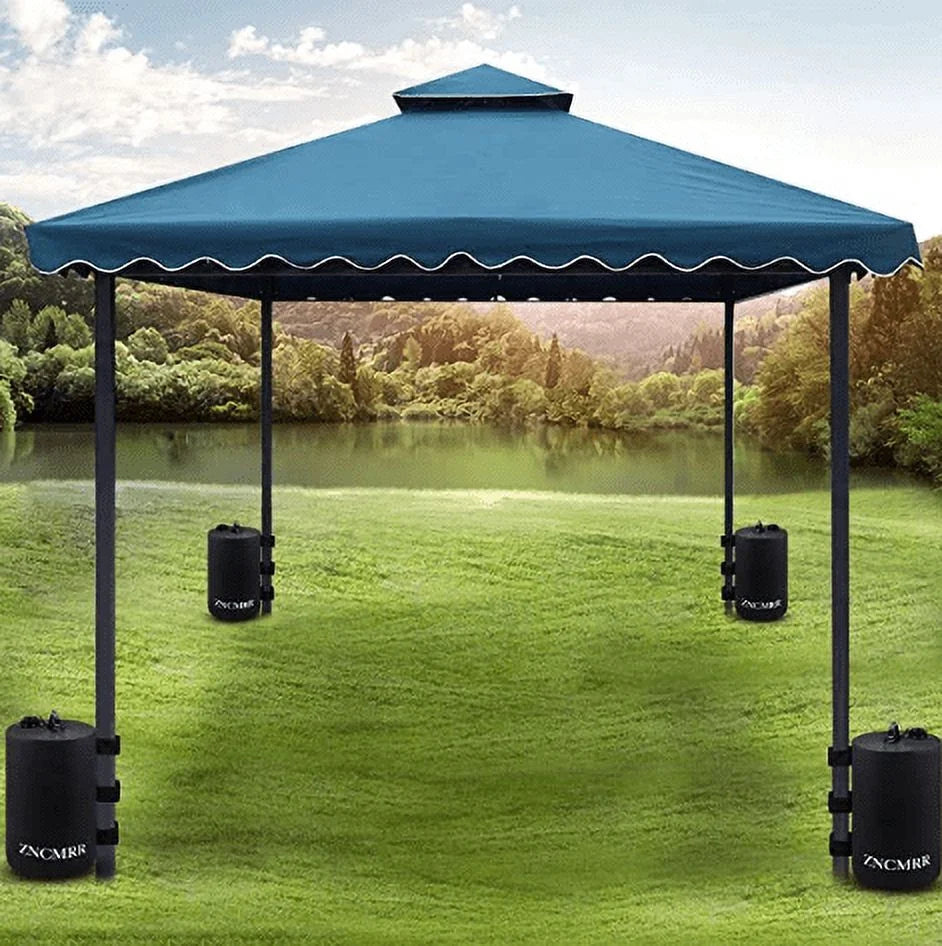 Black PVC Canopy Water Weight Bags 4 Pack S585633