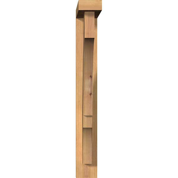 3 1/2x22W x 16x22D x 28x22H Smooth Bracket with Offset Brace, Western Red Cedar V2072