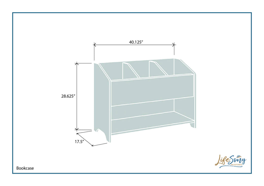 40.125 x 17.5 x 28.625 Bookcase Footboard Storage Box X39405
