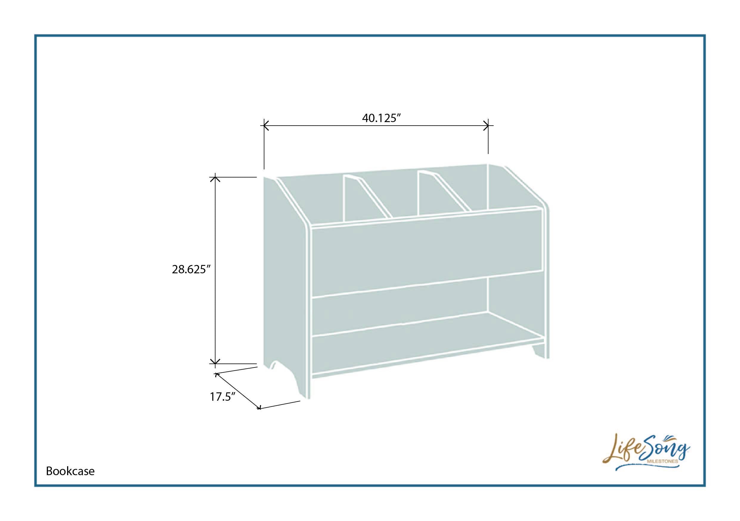 40.125 x 17.5 x 28.625 Bookcase Footboard Storage Box X39405