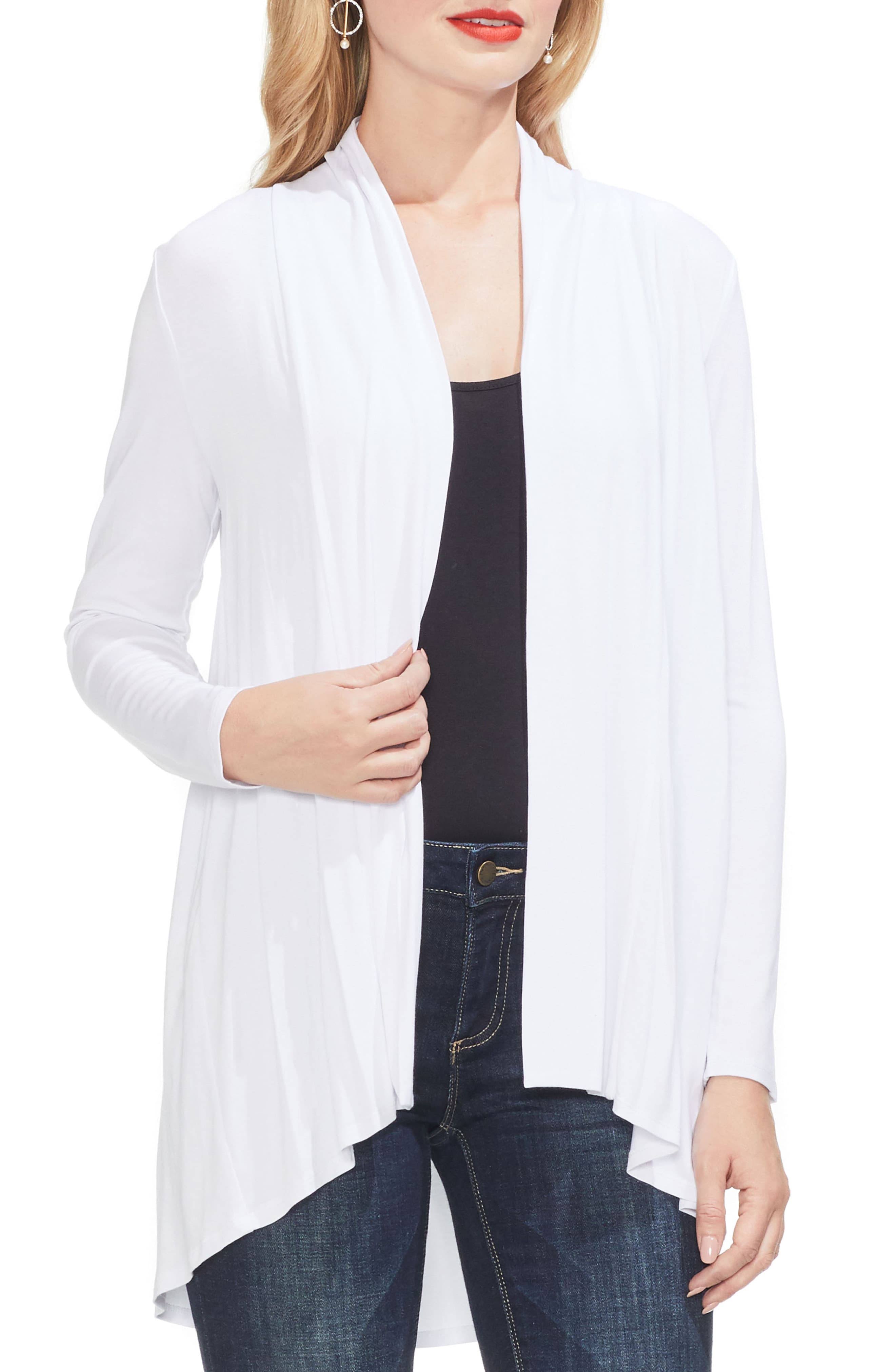 Open Front Cardigan Ultra White W112152