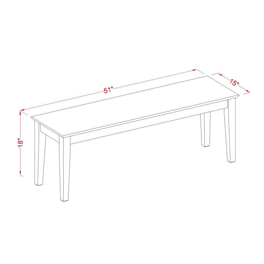 5 Piece Dining Set with Table, 2 Chairs, and 2 Benches in Linen White K907