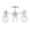 3 Light Semi-Flush Mount Polished Nickel O22571
