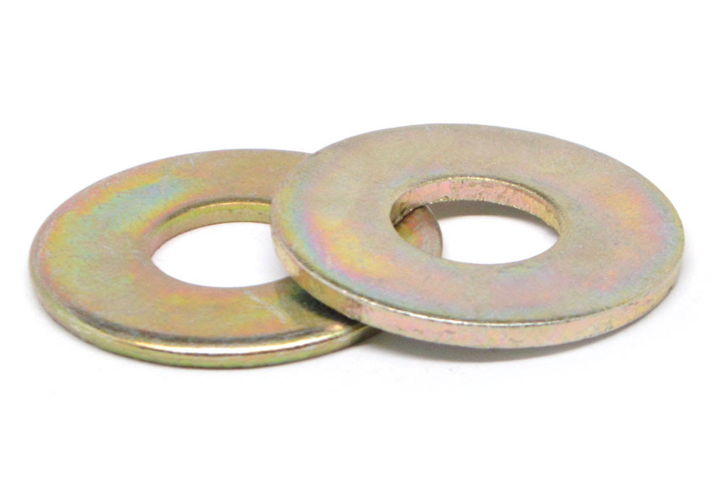 5/8x22 Grade 8 Flat Washer Medium Carbon Steel Yellow Zinc Plated Pk 1000 R711825