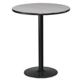 36 inch Round Bar Height Table Silver Top Black Base X433