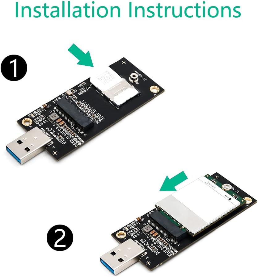 USB to NGFF M.2 Key B Adapter Enclosure with Sim Card Slot I583