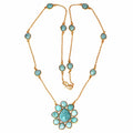 Amazonite Gemstone 925 Silver Necklace 26'' Q422278