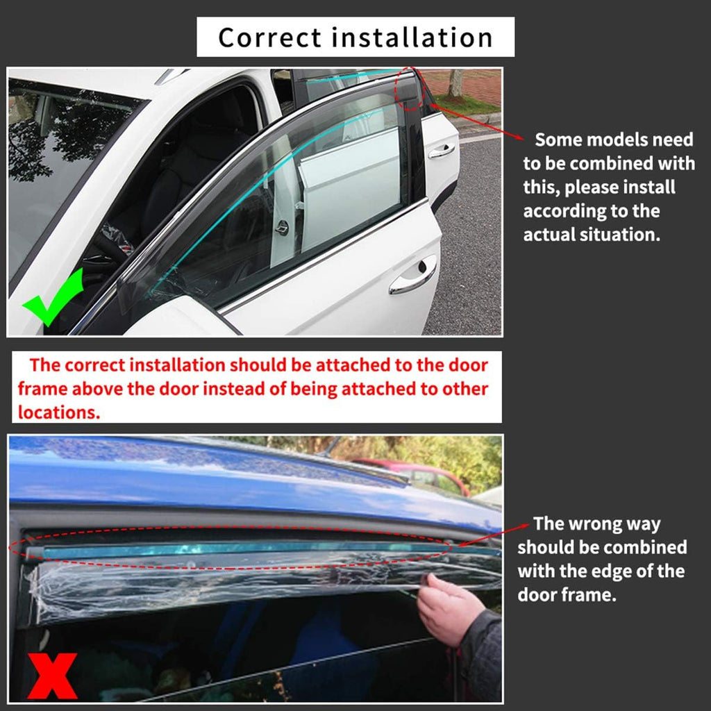 Smoke Side Window Deflectors for Audi Q7 Z395
