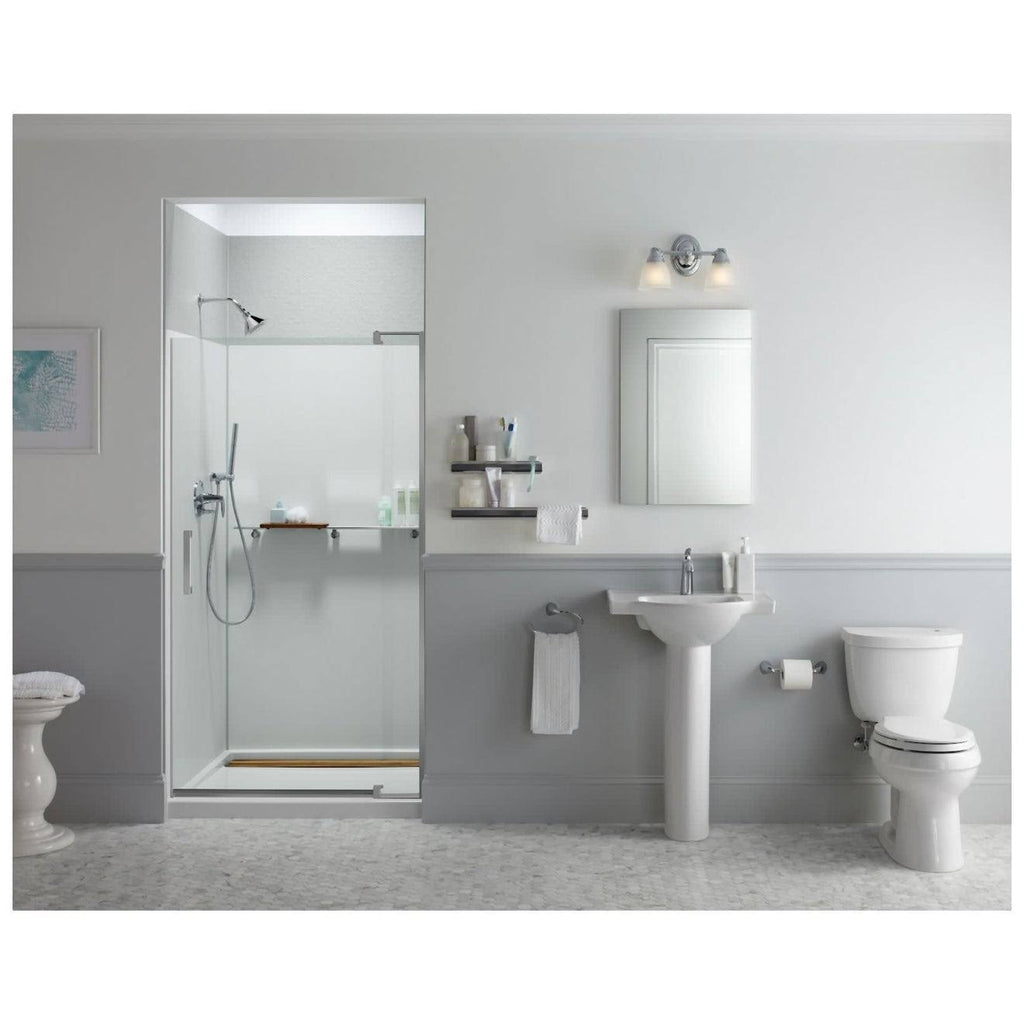 24 In. Pedestal Bathroom Sink Basin with Single Faucet Hole, Thunder Grey G386506
