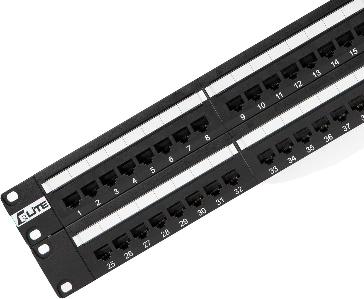Cat6 24 Port Patch Panel, 1U, Pack of 2 R306375