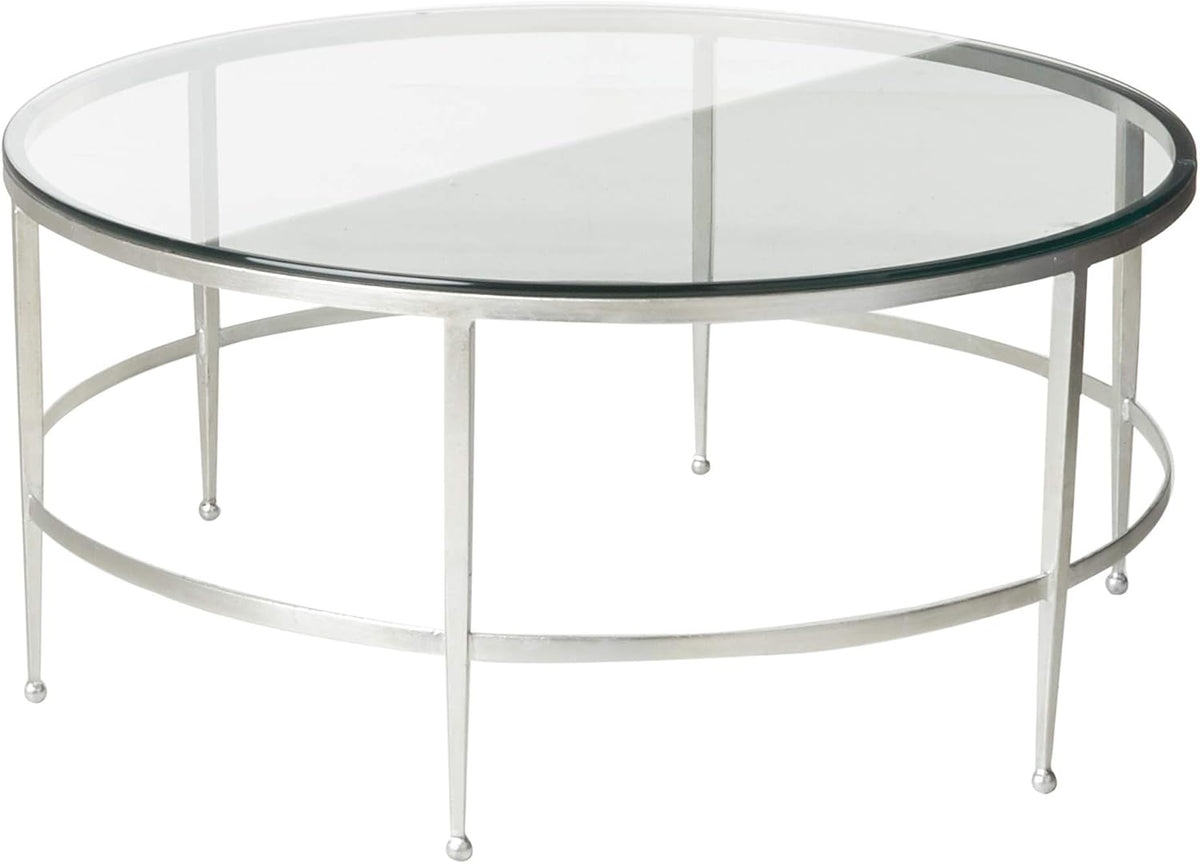 Antique Gold Glass Cocktail Table J805
