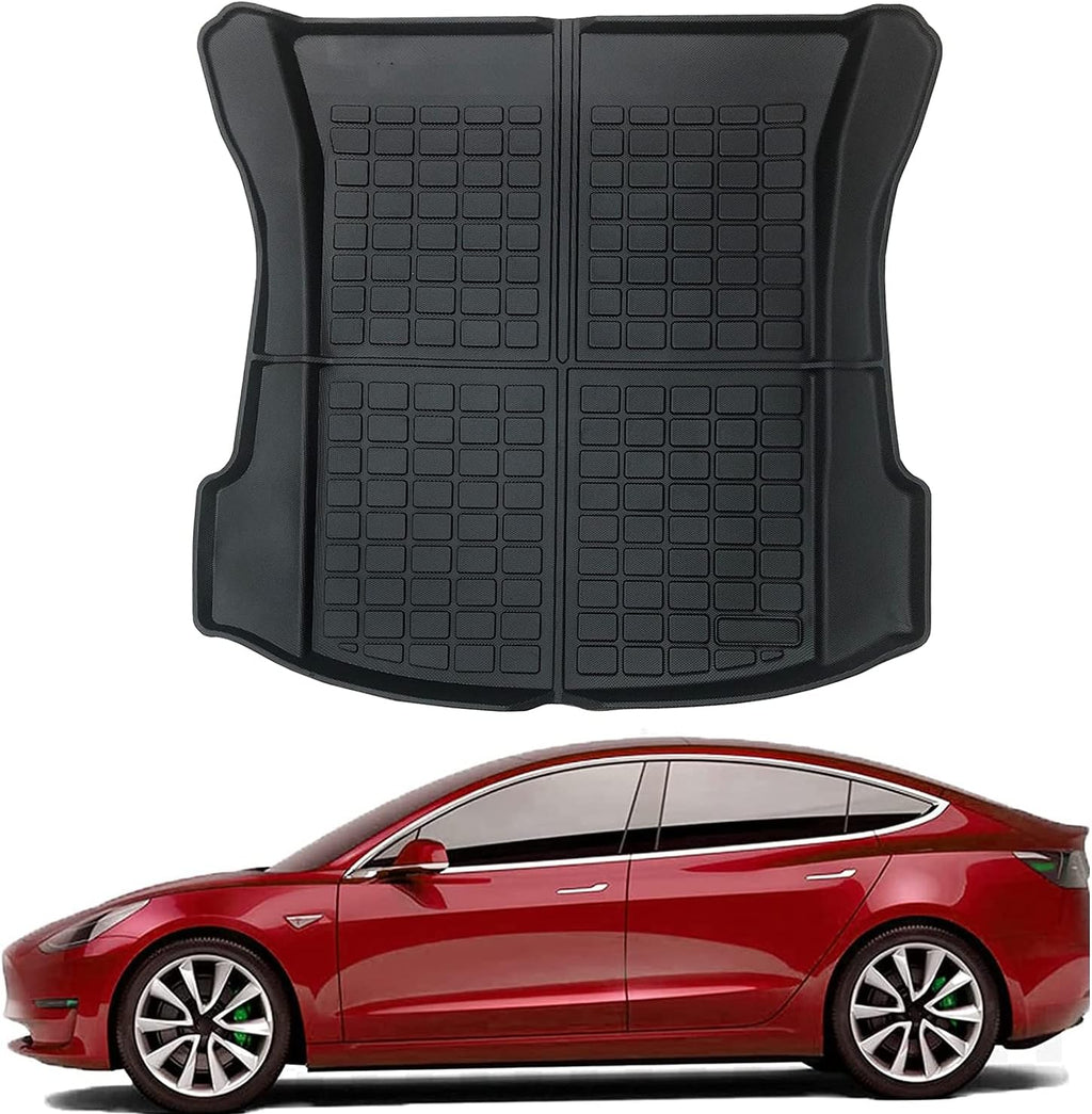 3D Rear Cargo Liner Trunk TPE Waterproof Mat Pack of 2 P834