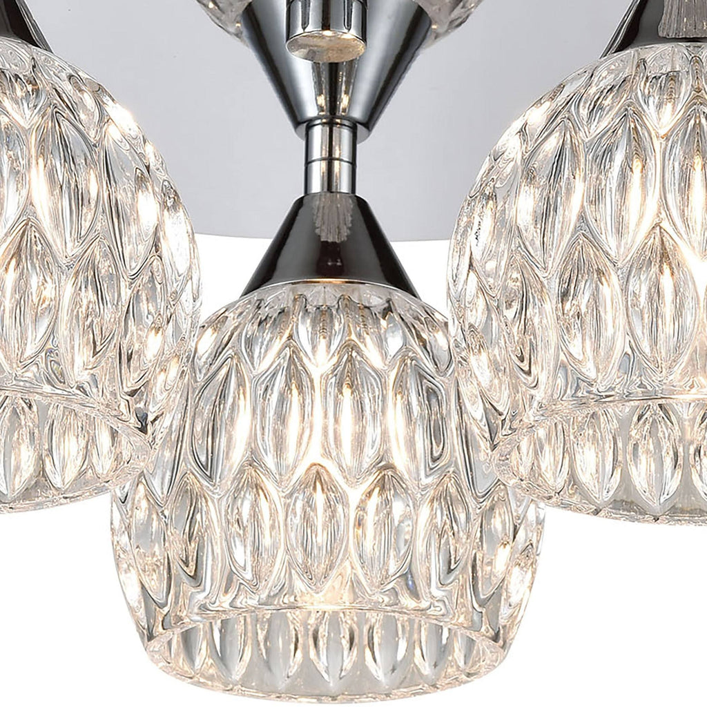 Polished Chrome 3-Light Semi Flush Mount K370361