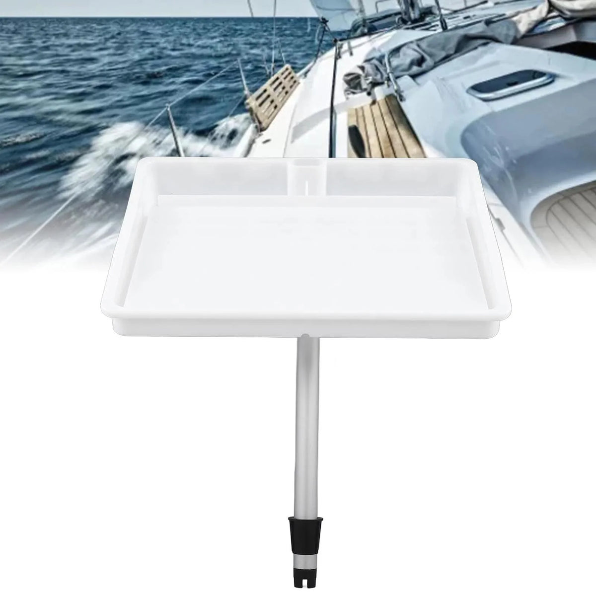 White Boat Fillet Cutting Board with Rod Holder L83018