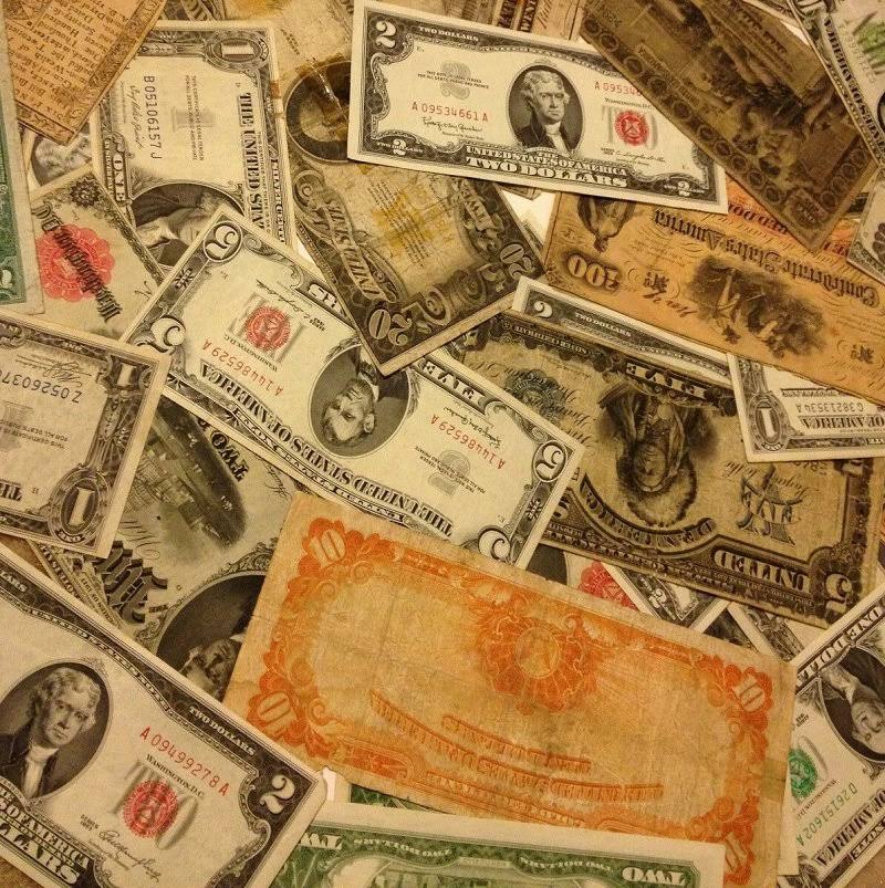 Old Currency Gold Silver Certificate Large Small B375