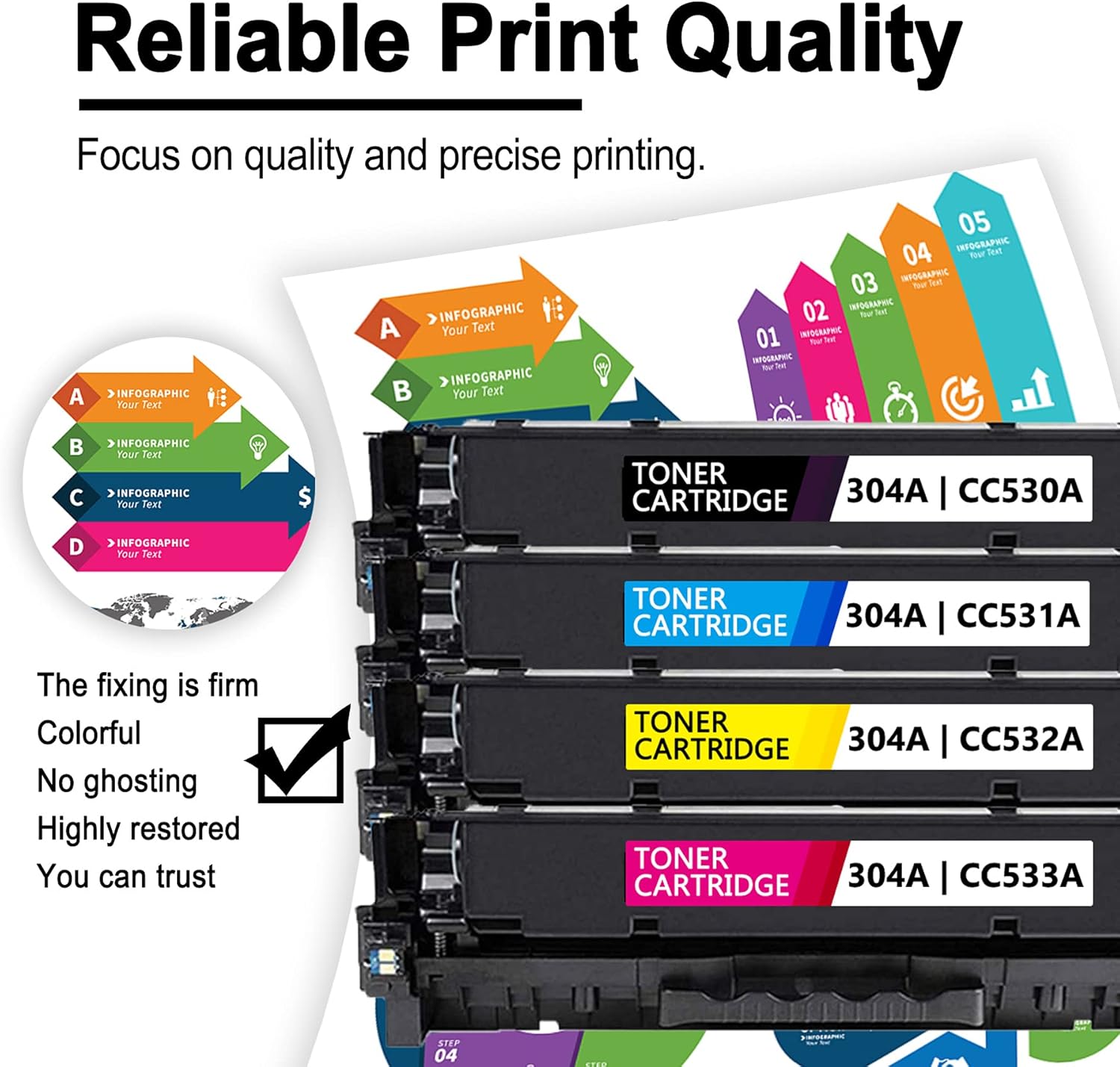 Remanufactured Toner Cartridge 6 Pack 3BK+1C+1M+1Y T219030