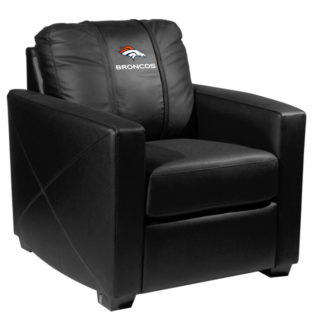Silver Club Chair with Denver Broncos Secondary Logo P38726