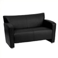 Black Leather Love Seat U92311