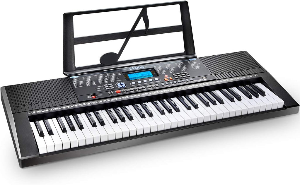 61 Keys Electric Keyboard Piano with Headphone Jack, USB Port, Teaching Modes T369