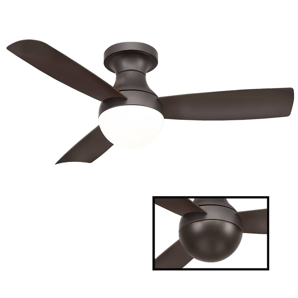 Bronze Smart Flush Mount Ceiling Fan Y81979