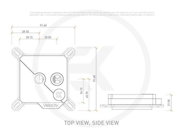 Matte Black / Silver CPU Waterblock R568276