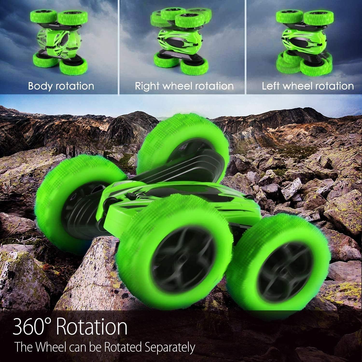 2.4 GHz Remote Control Stunt Car Truck, Pack of 2 P340