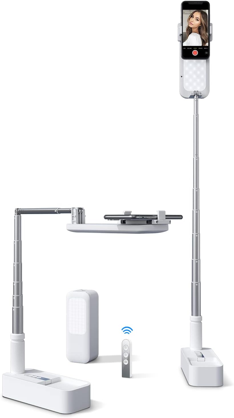 Portable Cell Phone Stand with Bluetooth Remote, Pack of 2 O5481
