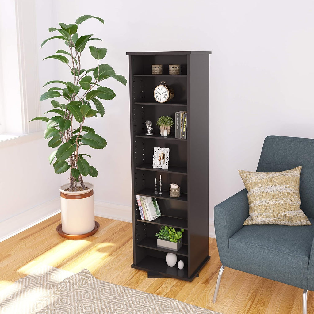 Black Spinning Tower Storage Cabinet P98201