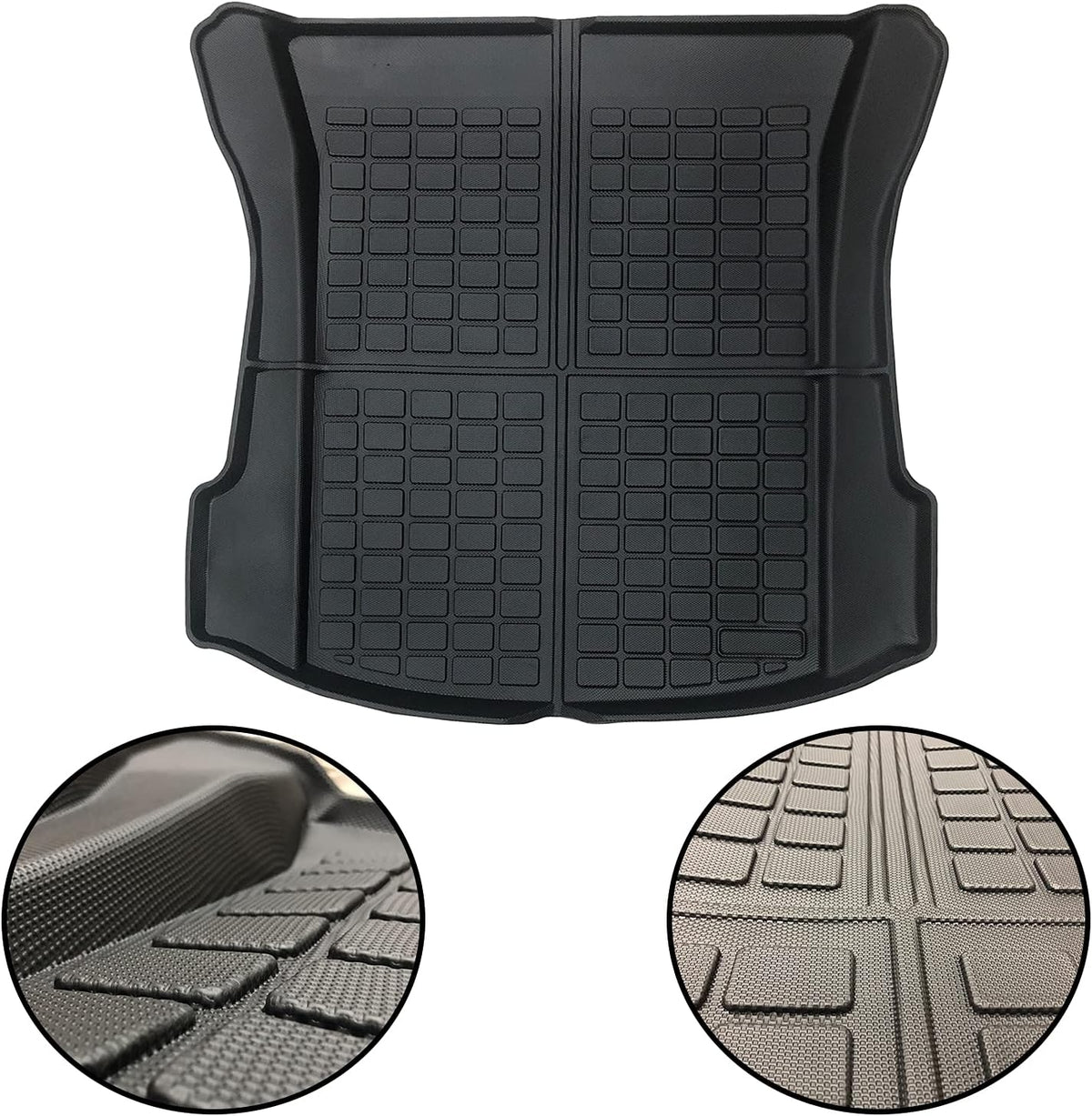 3D Rear Cargo Liner Trunk TPE Waterproof Mat Pack of 2 P834