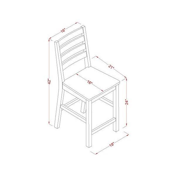 5 Piece High Top Table and 4 Counter Height Chairs Set V26259
