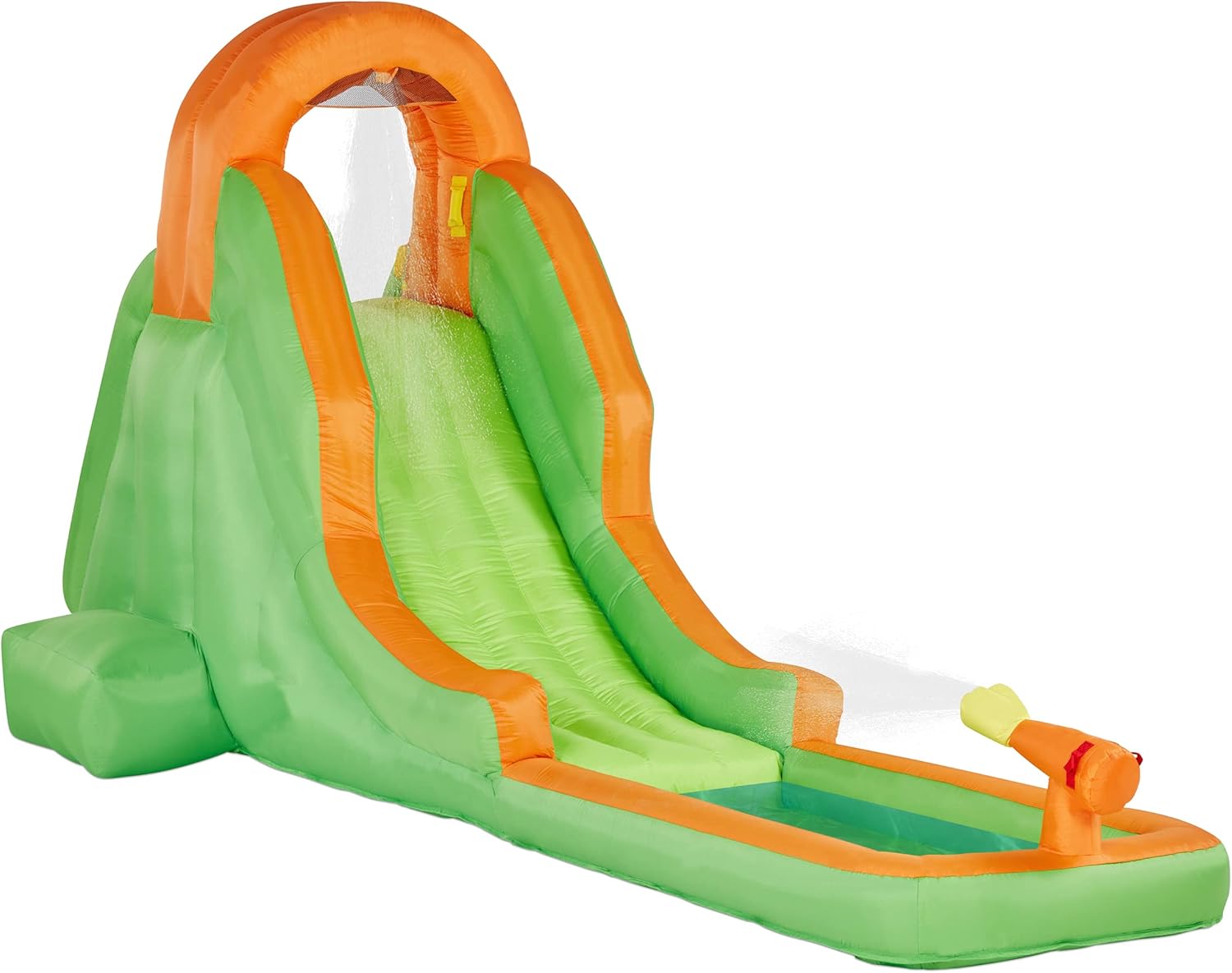 Compact Inflatable Water Slide Park with Climbing Wall, Slide, Splash Pool, Air Pump & Carrying Case C818