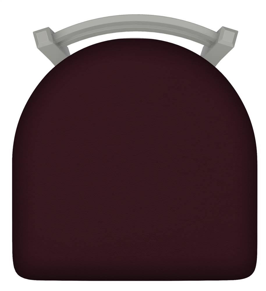 Low Back Swivel Bar Stool with Anodized Nickel Finish and Bordeaux Seat O893802
