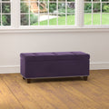 Purple Velvet Storage Ottoman S894
