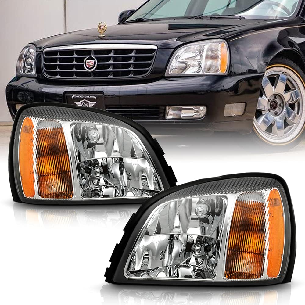 00-05 Cadillac Deville Headlights Headlamps Driver Passenger Side X357907