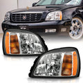 00-05 Cadillac Deville Headlights Headlamps Driver Passenger Side X357907