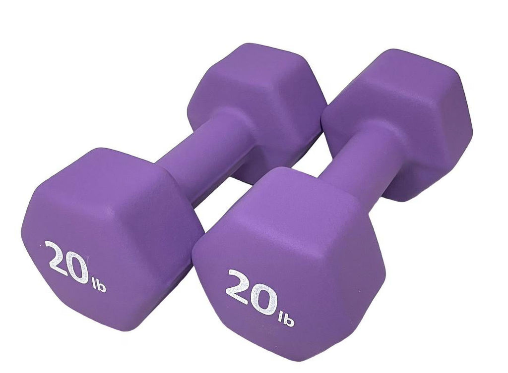 Neoprene 20LB Hex Dumbbell Hand Weights Set of 2 R6410