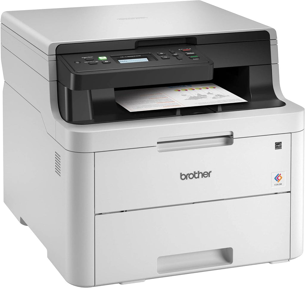 Compact Digital LED Color All-in-One Printer with Flatbed Copy & Scan, Wireless Duplex Printing, 25 ppm, 600x2400 dpi J836