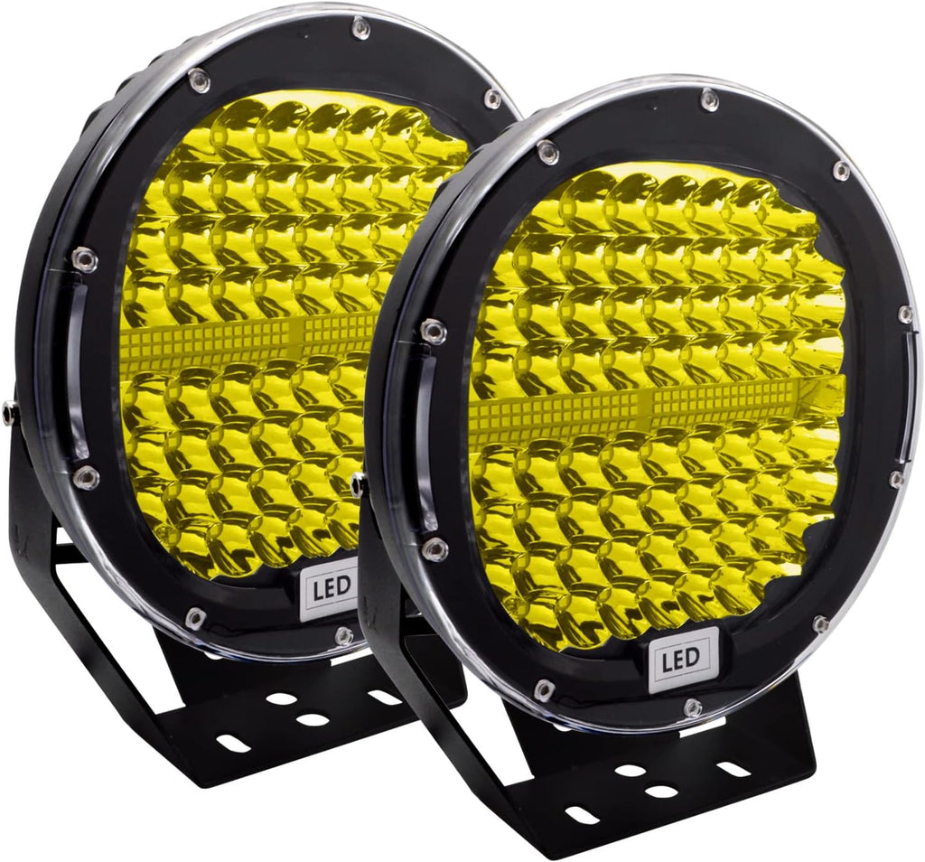 Amber 7 inch Round 2Pcs 300W LED Work Light Off Road Lights B18840