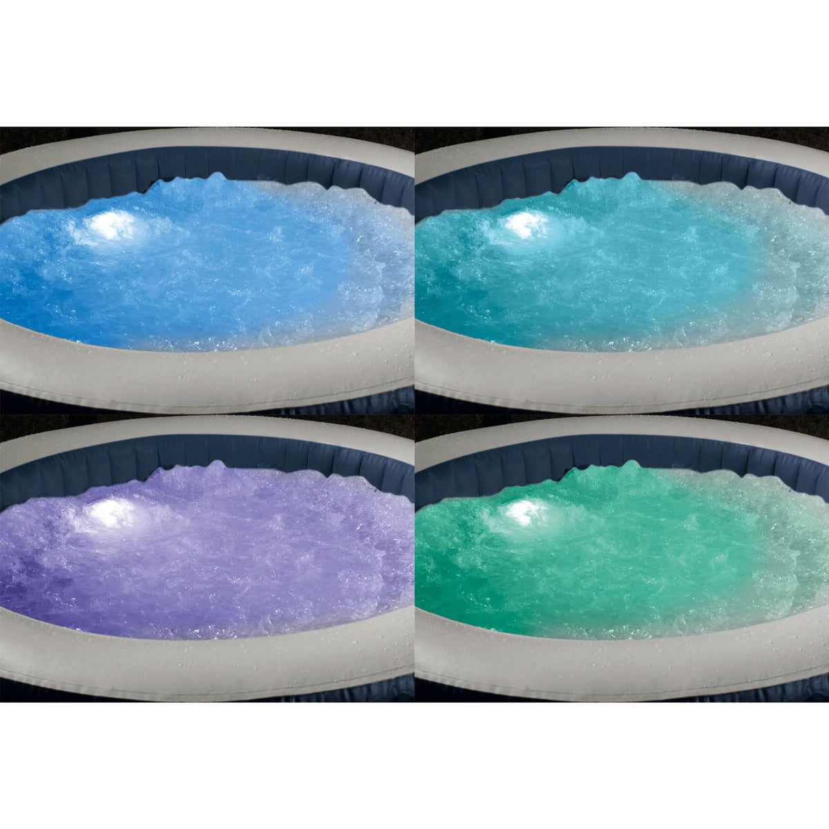 4 Person Inflatable Hot Tub with LED Light S969599