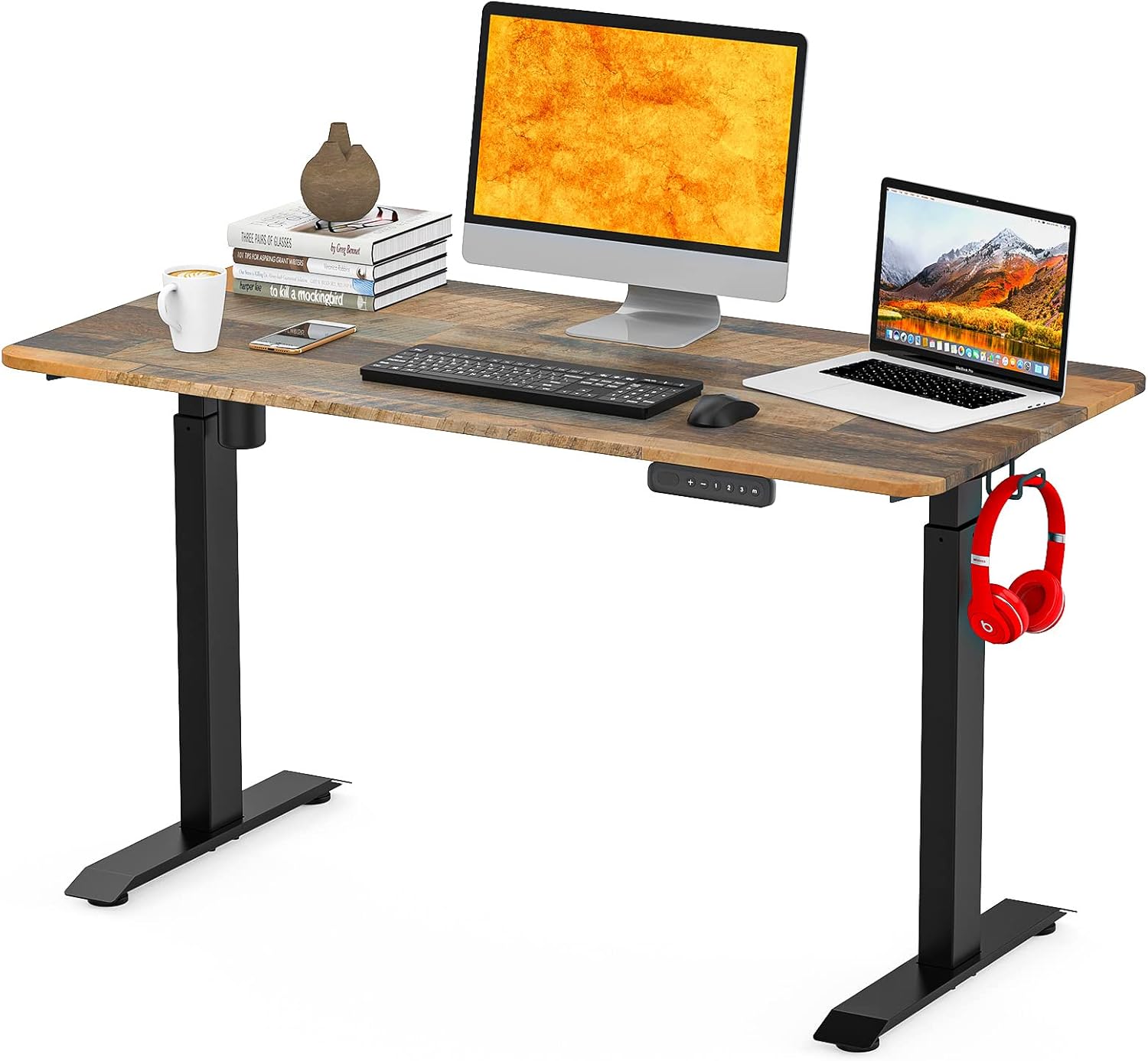 Black Electric Standing Desk 48 x 24 inch G946